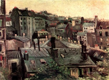 Vista de tejados y traseras de casas Vincent van Gogh Pinturas al óleo